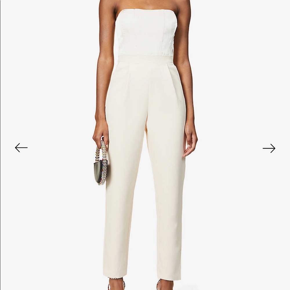 Gorgeous lavish Alice Strapless tailored crepe jumpsuit
